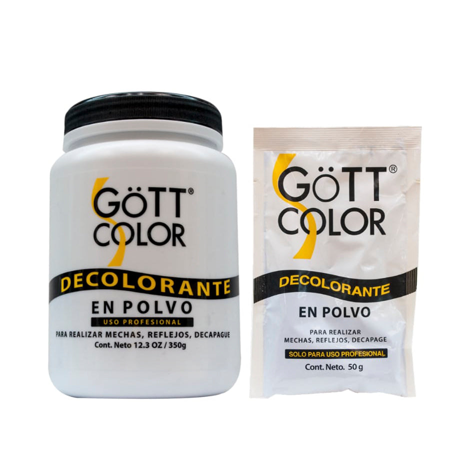 DECOLORANTE EN POLVO 350GR Y PEROXIDO 30VOL 1L GOTT COLOR